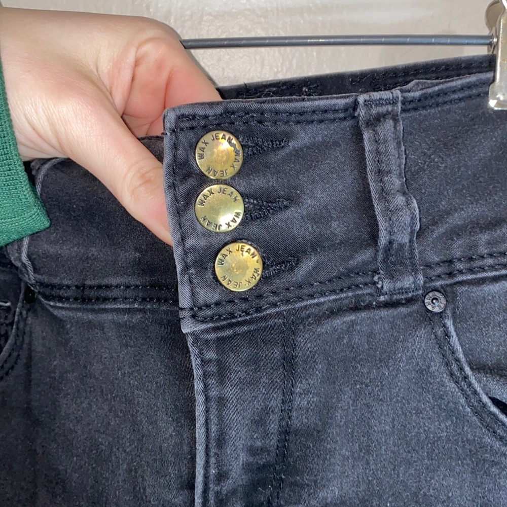 🎈Black Wax skinny jeans! - Picture 3 of 6